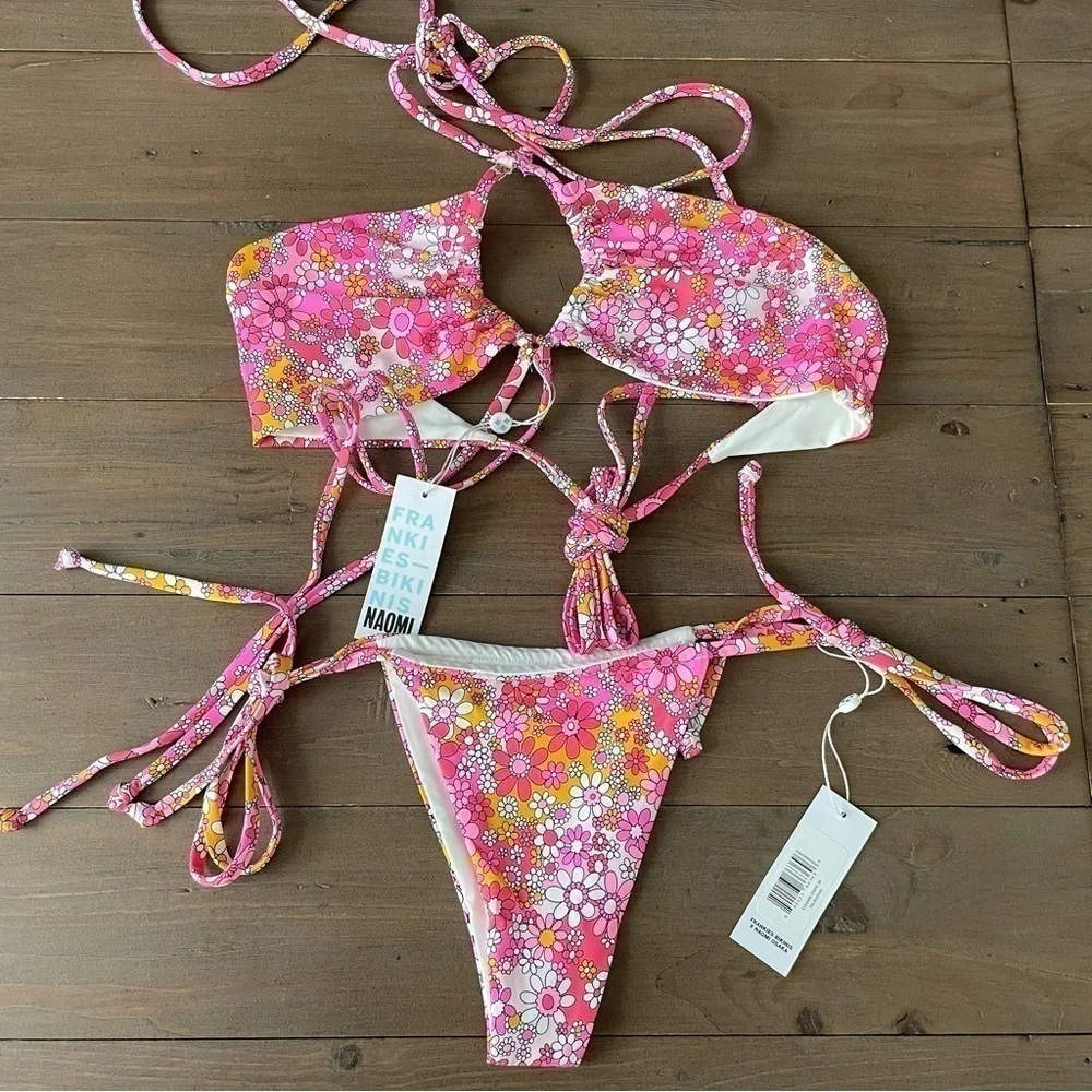 Frankies Bikinis x Naomi Osaka collection sweet pea bikini set NWT